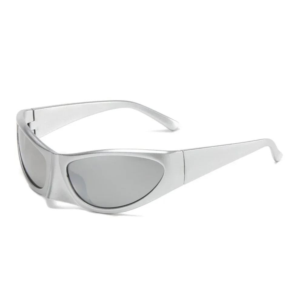 Women Men Sunglasses Fashion Shield Retro Luxury Style Outdoor Silver Frame‎ New